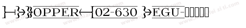FRHopperW02-630 Regu字体转换